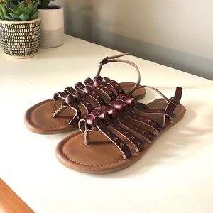 Brown knot sandals